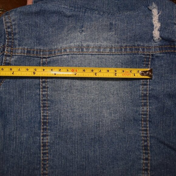 Girls Denim Jacket Hooded Size 3T Fur Collar - Picture 12 of 15